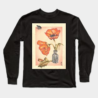 loose poppies in poison jar Long Sleeve T-Shirt